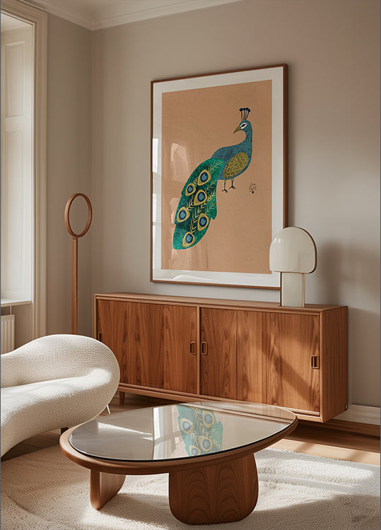 Peacock Erum Khalili.png Plakat - Posterbox