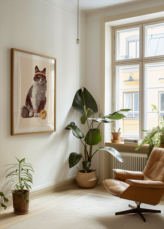 Chat Tennis Plakat - Posterbox