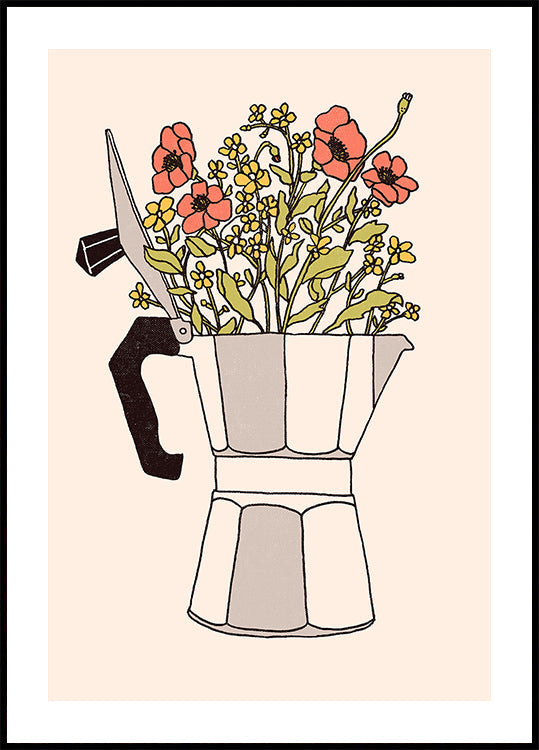 Moka Flowers  Plakat - Posterbox