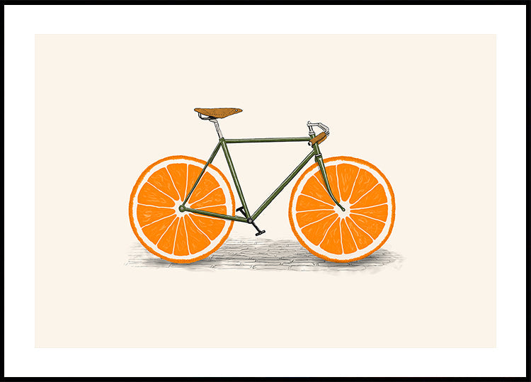 Orange Wheels Plakat - Posterbox