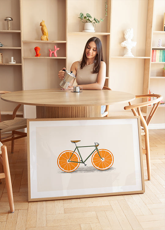 Orange Wheels Plakat - Posterbox