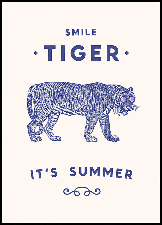 Smile Tiger Plakat - Posterbox
