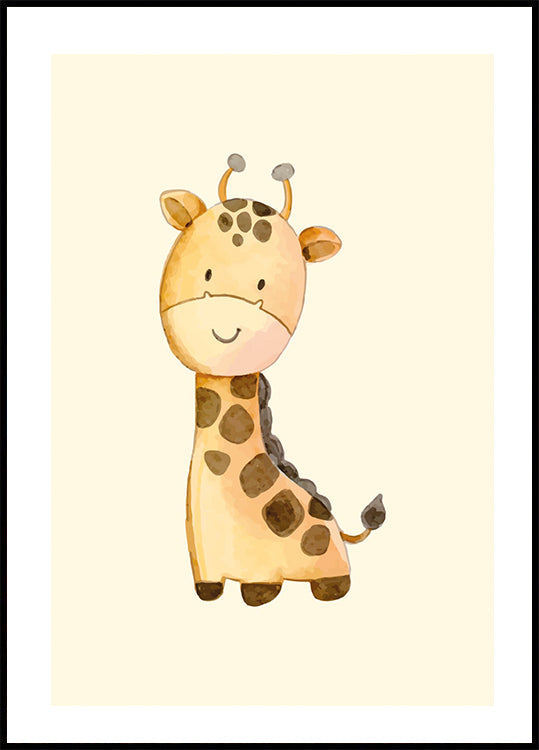 Aquarell-Giraffe-Poster - Posterbox.dk