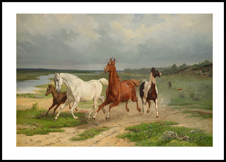 Fliegende Pferdesterne von Arvid Fredrik Lönnroth Poster - Posterbox.dk