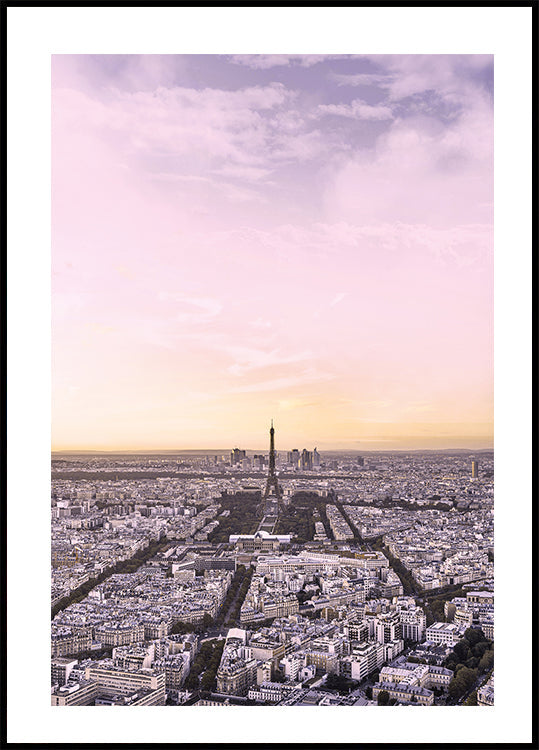 Paris während des Sonnenuntergangs Poster - Posterbox.dk