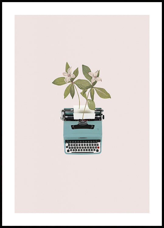 Botanical typewriter Plakat - Posterbox