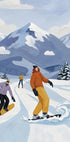 Skiing with friends Plakat - Posterbox