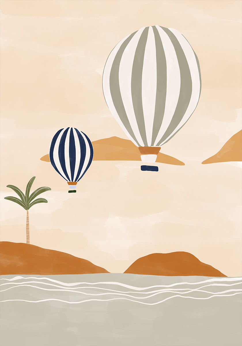Airballoons In Dessert - Posterbox