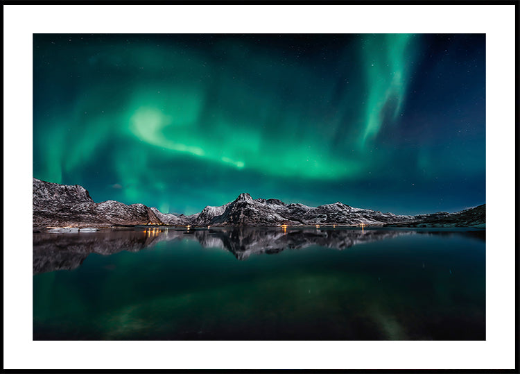 Lofoten Aurora Reflection  Plakat - Posterbox