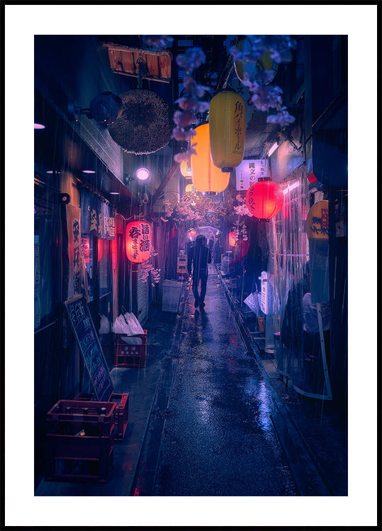Tokyo Blue Rain - Posterbox