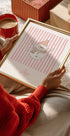 Snowman Joy - Pink Stripes Plakat - Posterbox