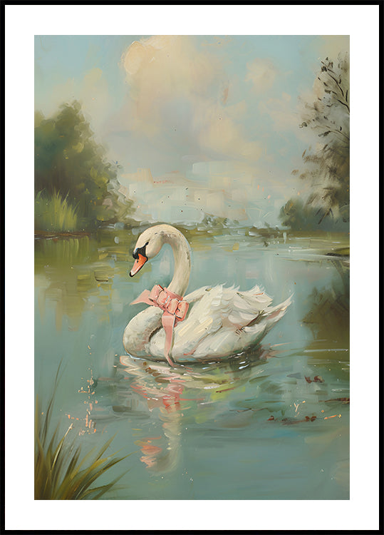 Vintage Swan Coquette - Posterbox