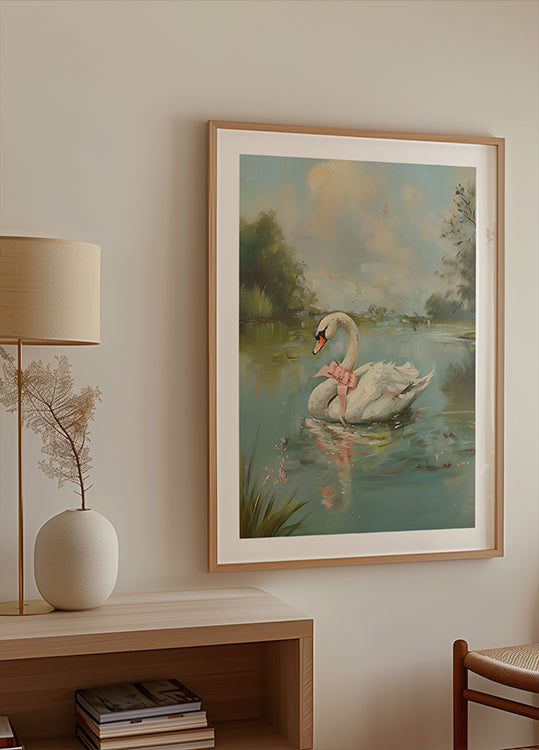 Vintage Swan Coquette - Posterbox