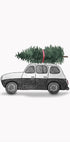 Poster 60x90 Juniqe  0002 Weihnachtsauto Schwarz Plakat - Posterbox