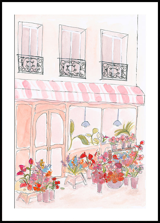 Pink Flower Shop - Posterbox