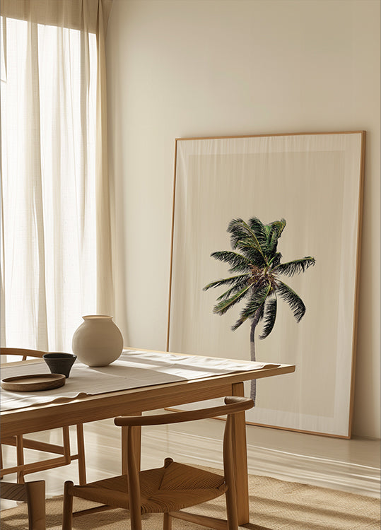 Windy Palm Tree Plakat - Posterbox