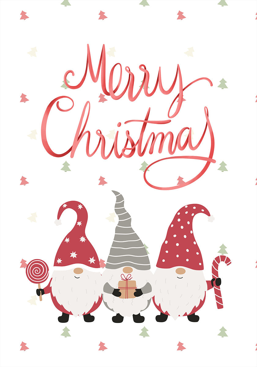 Merry Christmas Gnomes Plakat - Posterbox