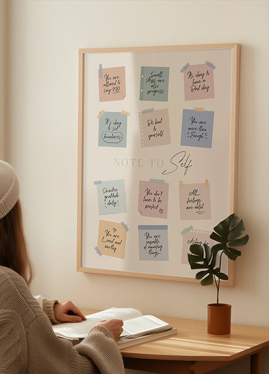 Note To Self Plakat - Posterbox
