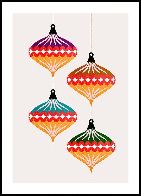 Christmas Balls (vers.3) Plakat - Posterbox