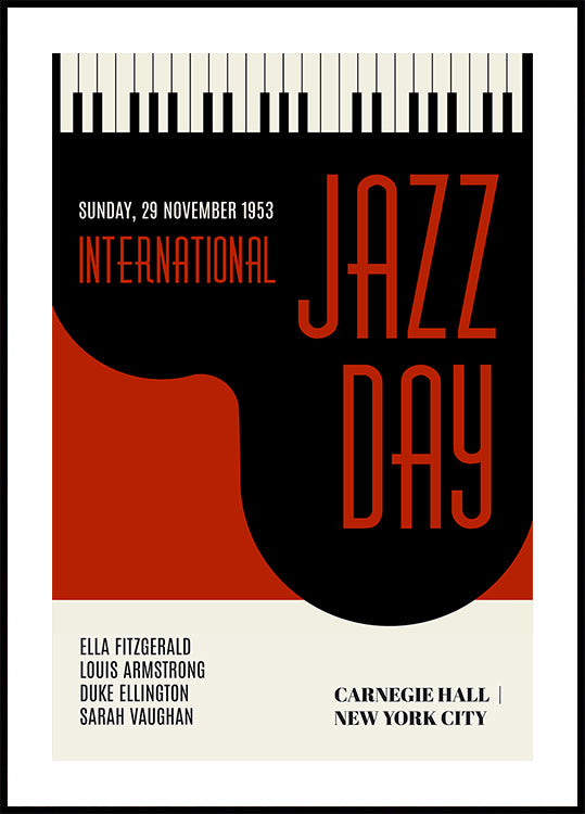 Jazzy Days   Dark Red - Posterbox