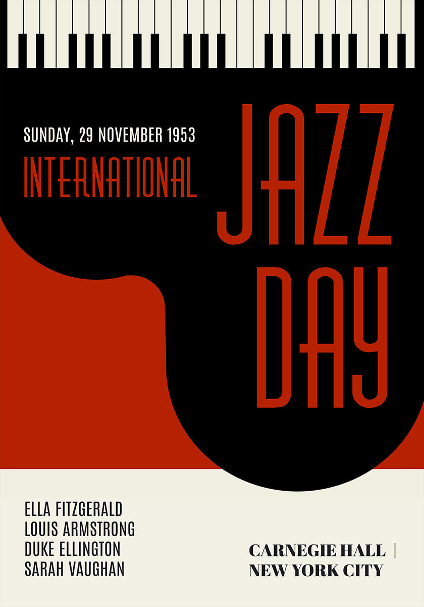Jazzy Days   Dark Red - Posterbox