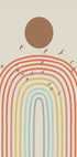 Stylized Rainbow With Layered Pastel Plakat - Posterbox