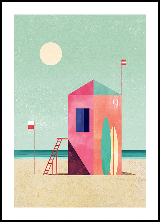 Surf Hut Plakat - Posterbox