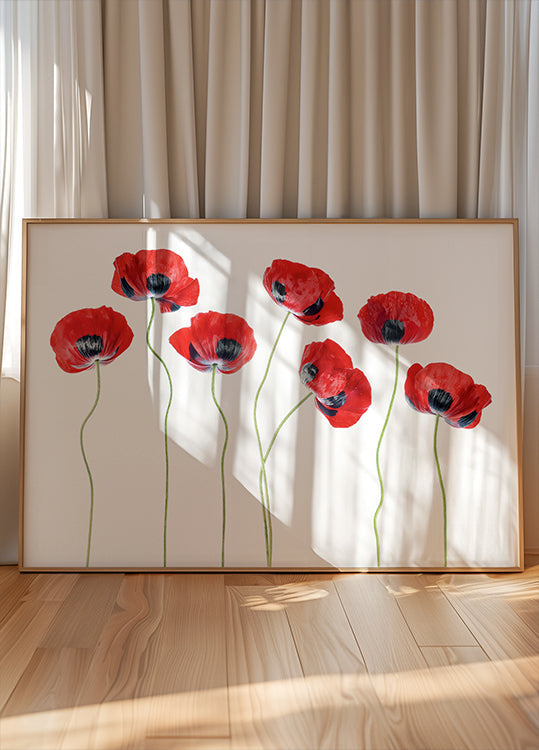 Ladybird Poppies Plakat - Posterbox