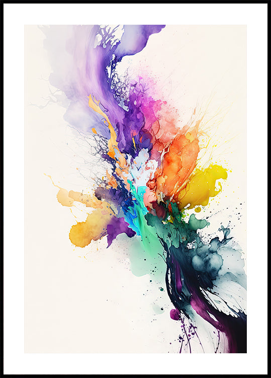 Vibrant Color Burst Plakat - Posterbox