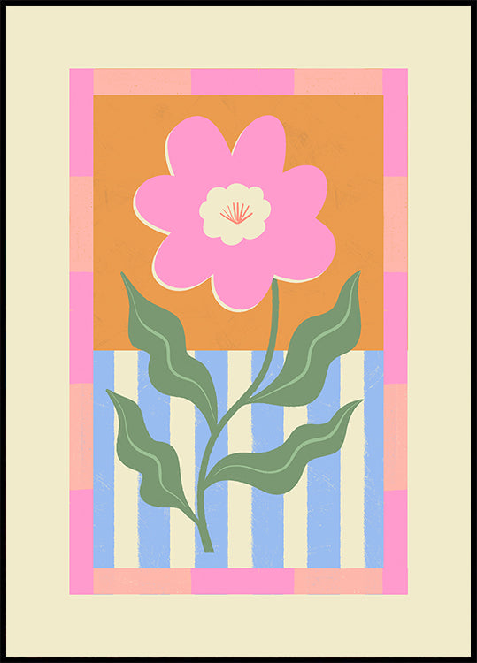 Pink Abstract Flower Plakat - Posterbox