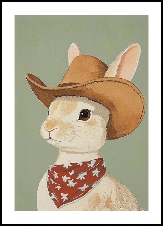 Cowboy Rabbit Plakat - Posterbox