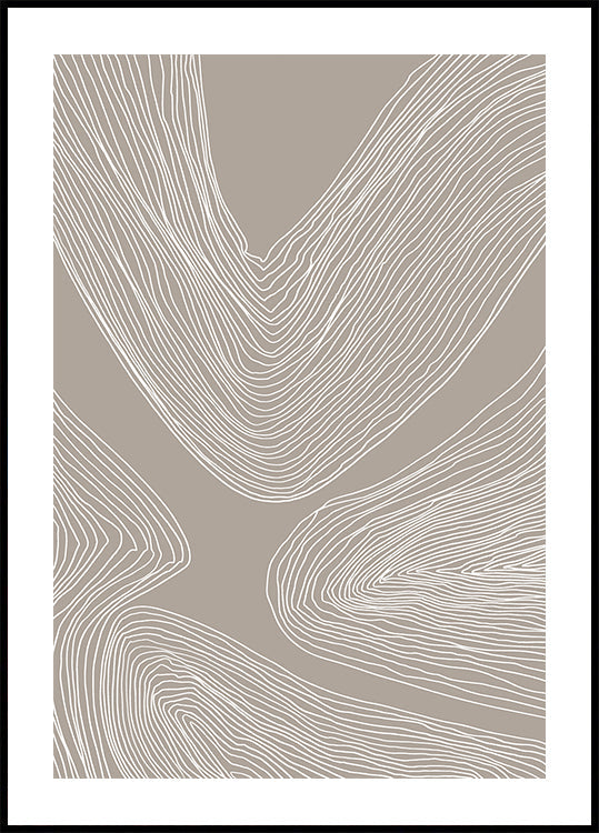 Flowing Contours Line Art Plakat - Posterbox