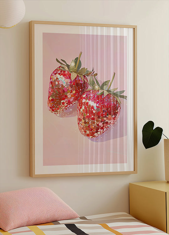 Sparkling Strawberries - Posterbox