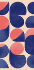 Geometric Abstract Art with Blue and Red Shapes (NEW) - Posterbox