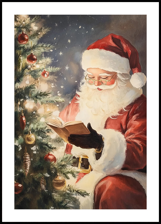 Santa Reading No.2 Plakat - Posterbox