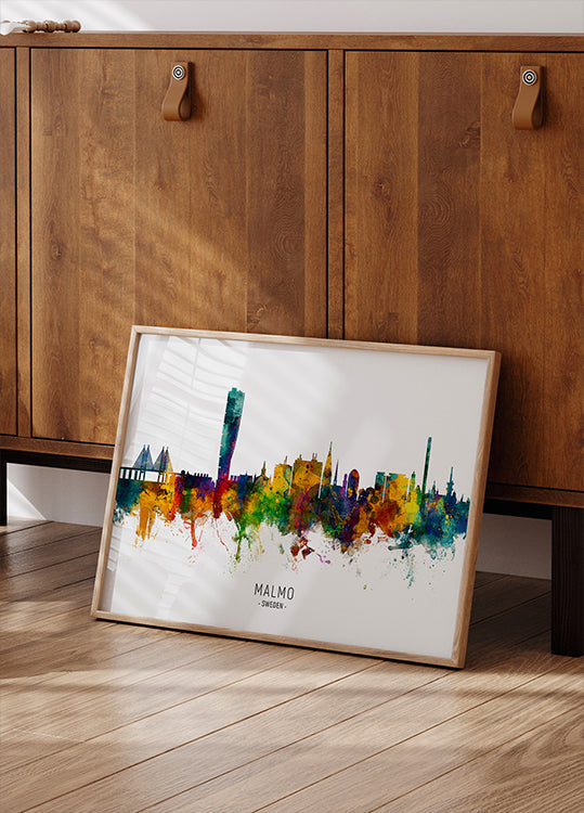 Malmo Sweden Skyline Plakat - Posterbox