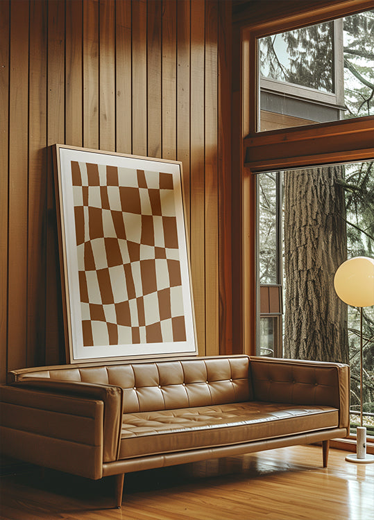 Minimal Checkerboard Plakat - Posterbox