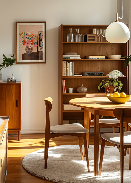 Blumen auf Sideboard-Poster