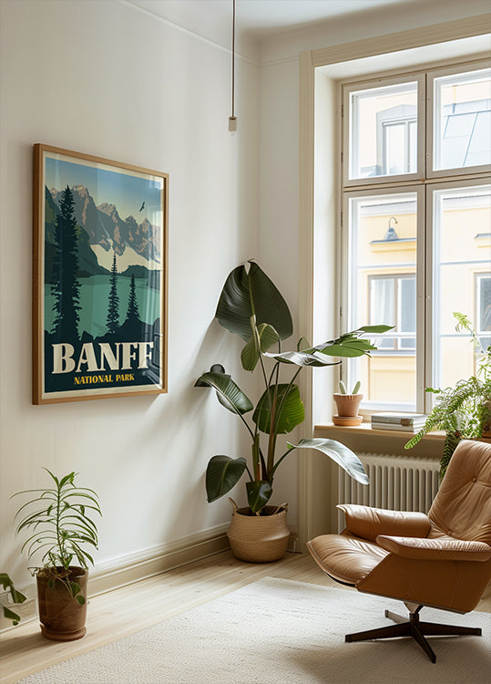 Banff-Nationalpark-Reisedruckplakat