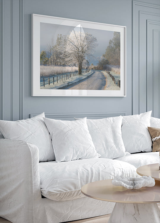 Ein frostiges Morgenplakat