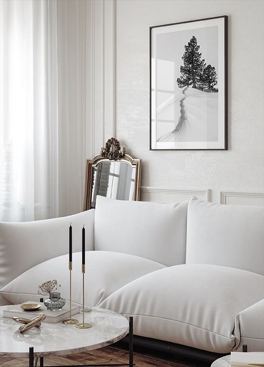 Über den Schnee und die Formen Poster