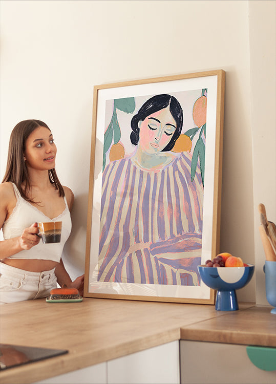 Poster mit ruhigen Streifen