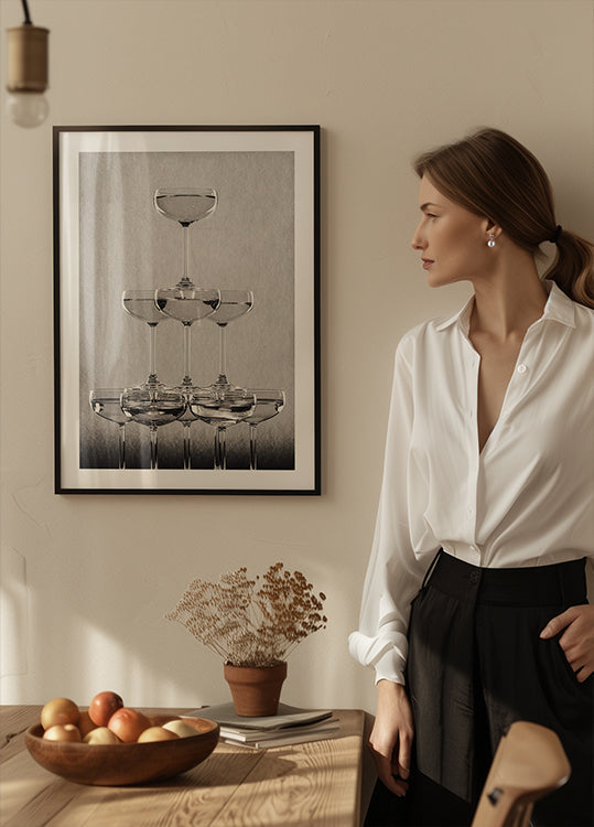 Champagnerturm Nr.9 Poster