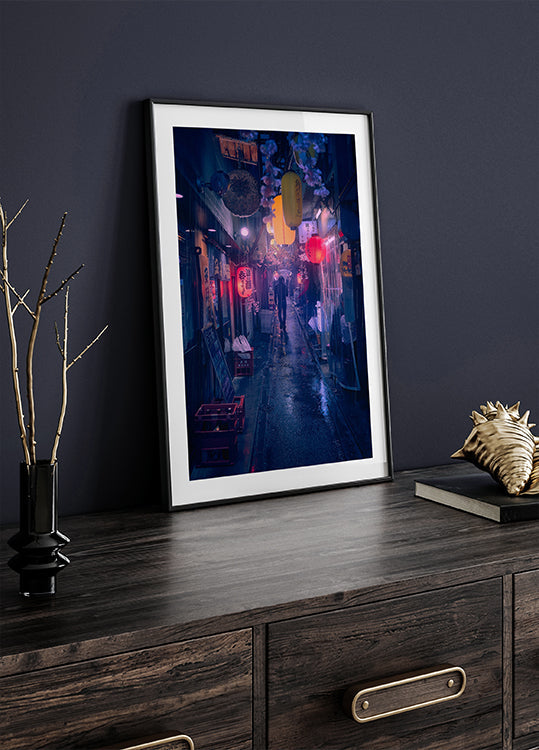 Blauer Regen von Tokio