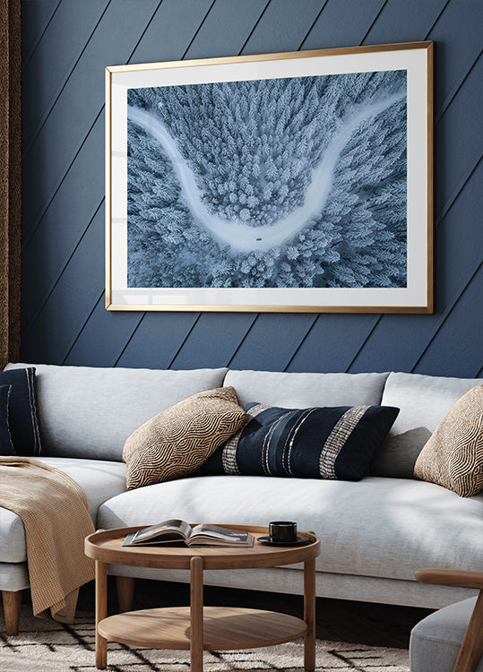 Verschneite Fahrt Poster