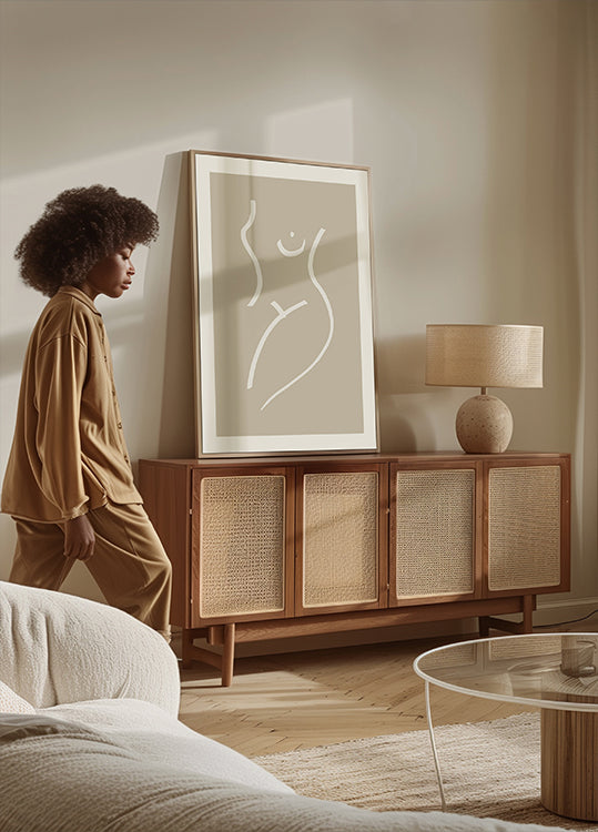 Körperskizze Sand Poster