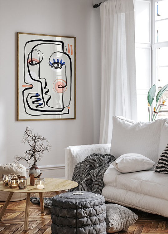 Frau, Mit, Nagellack, Poster