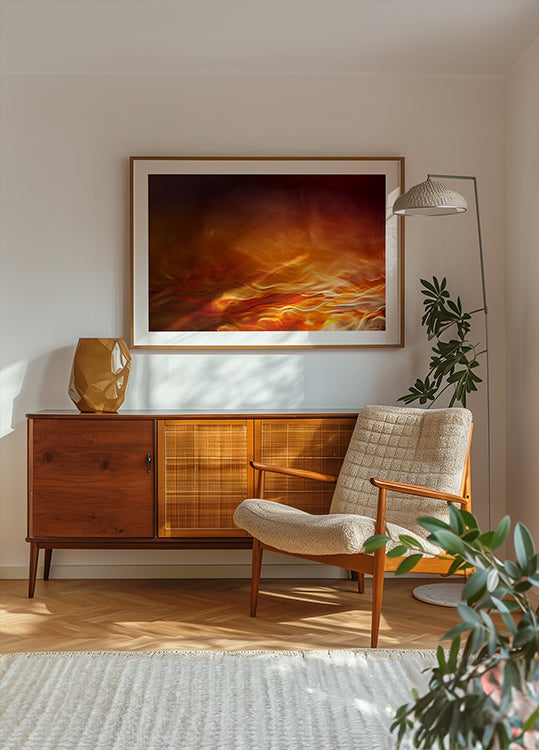 Poster mit brennendem Wasser