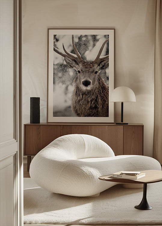 Winter-Hirsch-Poster