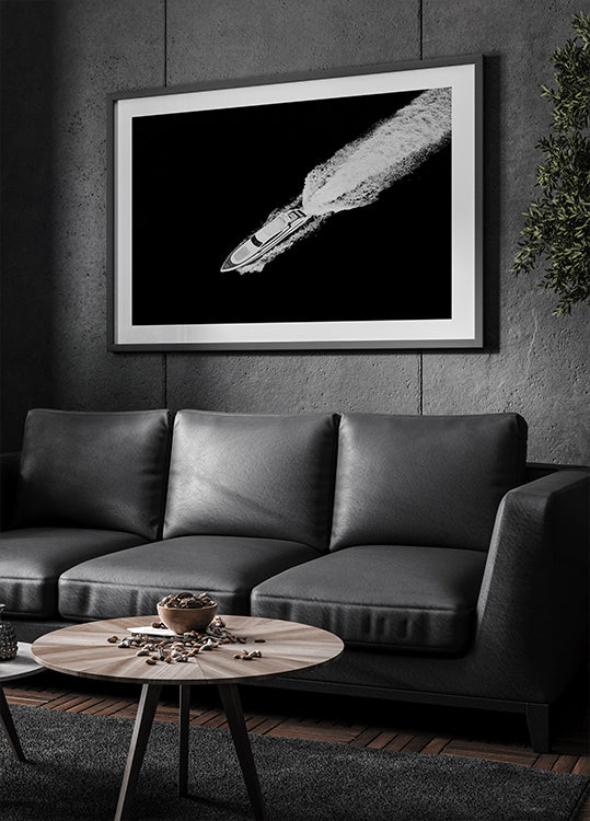 Monochromes Reiseplakat